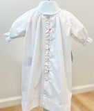 Baby Sen White Floral Embroidered Day Gown