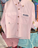 Prodoh Girls Fishing Shirt-Bon Bon Stripe