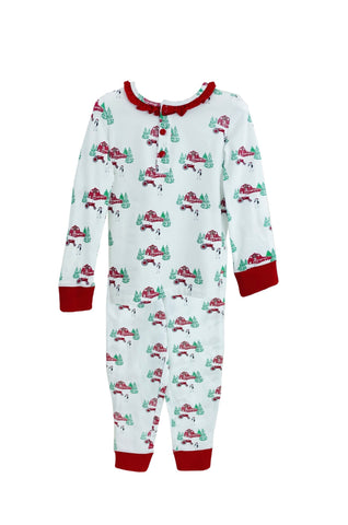 Ishtex Christmas at the Farm Girls Long Pajamas