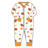 Magnolia Baby Gobble Til You Wobble Zip Pajama-9m