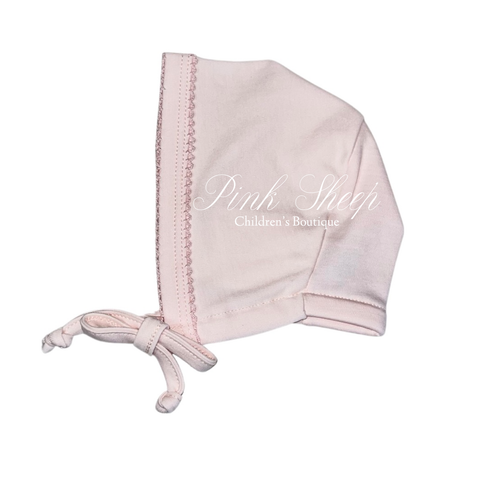 Squiggles by Charlie Pale Pink Picot Trim Bonnet