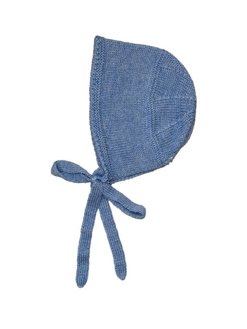 Mi Lucero Blue Merino Wool Bonnet