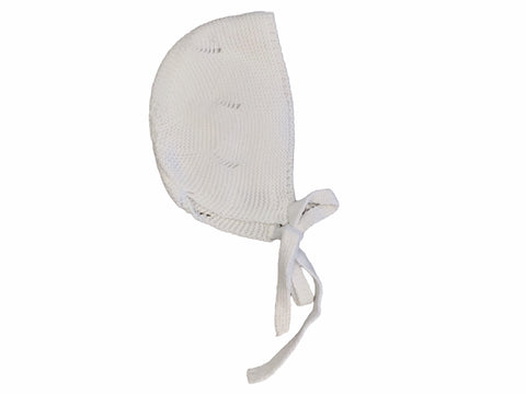 Mi Lucero Tie Bonnet- White