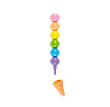 Rainbow Scoops Vanilla Scented Stacking Erasable Crayons