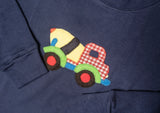 Squiggles by Charlie Navy Concrete Mixer Long Sleeve