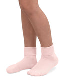 Jefferies Socks Smooth Toe Turn Cuff Sock (Pink, Blue, White)