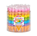 Rainbow Scoops Vanilla Scented Stacking Erasable Crayons