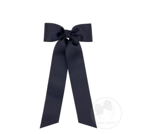 Wee Ones Grosgrain Bow with Tails-Medium (More Colors)