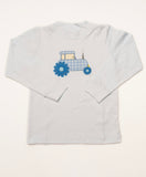 Squiggles by Charlie Pale Blue Tractor Long Sleeve