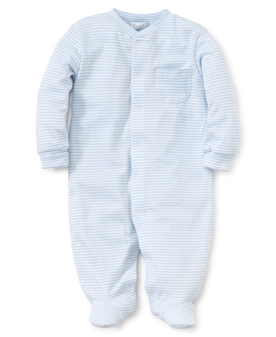 Kissy Kissy Blue Stripe Footie