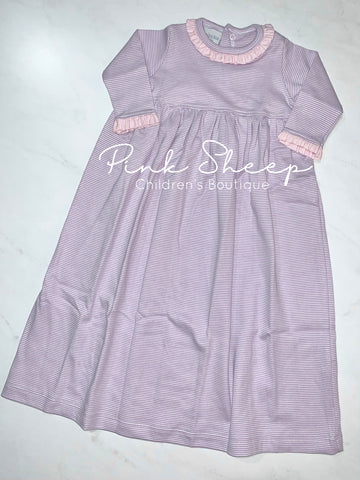 Squiggles by Charlie Lavender Mini Stripe Day Gown