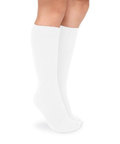 Jefferies Socks Smooth Toe Cotton Knee High Socks 2 Pair (White)