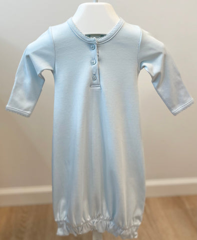 Squiggles by Charlie Pale Blue Button Sack Gown