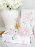 Simply Jessica Marie Champagne Toast Watercolor Wrapping Paper 3 Sheets