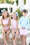 James & Lottie Pink Stripe Palm Beach James Swim Trunks