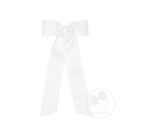 Wee Ones Scallop Bow with Tails-Medium (More Colors)