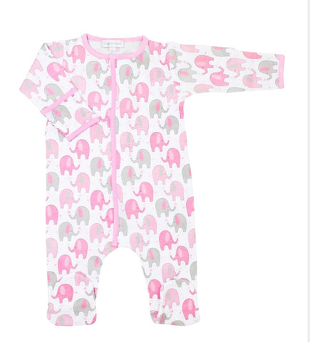 Magnolia Baby Elephant Printed Footie-PINK