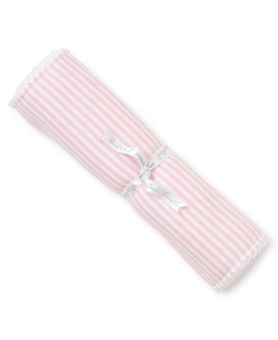 Kissy Kissy Pink Stripe Burp Cloth