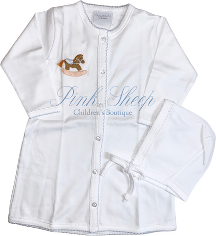 Squiggles by Charlie White Rocking Horse Button Day Gown