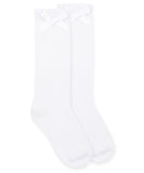 Jefferies Socks Pointelle Bow Knee High Socks (White, Ivory, Pink)