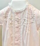Baby Sen London Light Pink Embroidered Lace Day Gown