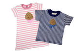 Luigi Kids Pink Stripe Golden Doodle A Line Dress