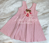 Squiggles by Charlie Red Stripe Cheerleader Twirl Dress