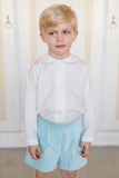 Sal & Pimenta Madeline Blue Velvet Boys Shorts