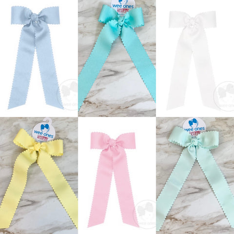 Wee Ones Scallop Bow with Tails-Medium (More Colors)