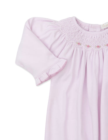 Kissy Kissy Bishop Smocked Light Pink Embroidered Gown