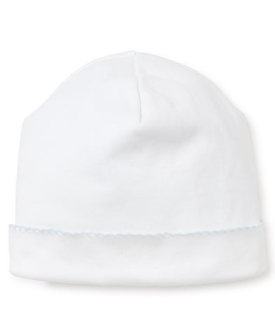 Kissy Kissy White Hat with Blue Trim